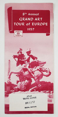1957 Pan American Airlines Grand Art Tour Europe Italy Vintage Travel Brochure