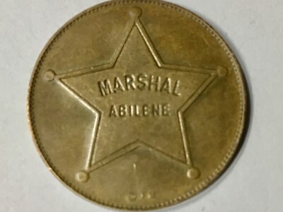 Wild Bill Hickok Abilene Marshall Gold Metal Token Souvenir Coin