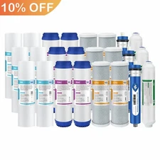 5 Stage Reverse Osmosis Water Filter Set with 36/50/75/100/150 GPD RO Membrane