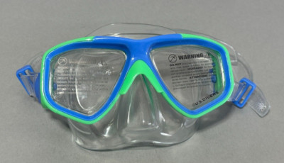 New U.S. Divers Blue/Green Tiki Jr. Swimming Mask - Fog Free-Shatter Resistant