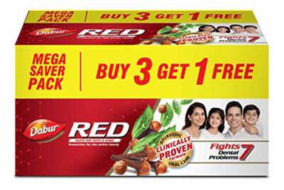 Dabur Red Paste - India's No.1 Ayurvedic Paste,(Buy 3 Get 1 Promo) 600gm