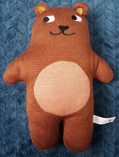 Brown Knitted Teddy Bear soft toy TStores Zebra A/S Denmark Flying Tiger Stores