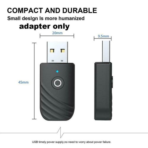 3w1 USB Bluetooth 5.0 Nadajnik audio Odbiornik Adapter MP3 Samochód do TV PC S3P2 - Zdjęcie 2 z 9