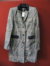 Boden Ladies British Tweed Coat With Velvet Trim Uk 10 Ln110 Dd 13