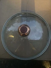 Paula Deen PD Glass  Copper Replacement Lid 9.25” Interior Rim For Pot Pan New