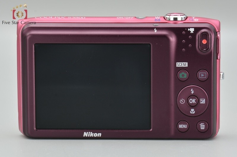 Near Mint!! Nikon COOLPIX S3500 Strawberry Pink 20.0 MP Digital 