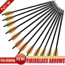 12X 14/18 inch Fiberglass Archery Hunting Arrows Crossbow Bolts 6*8mm US stock