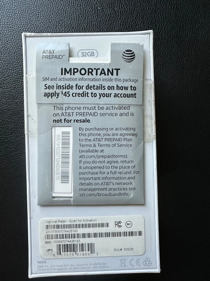 Apple iPhone 6s 32GB AT&T Prepaid Space Gray New Sealed Box Genuine Apple Phone - Image 2 of 4