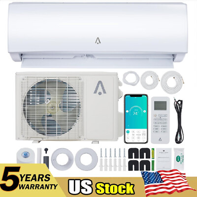 9000 BTU Ductless Air Conditioner AC Mini Split 19 SEER2 Inverter with Kits Wifi