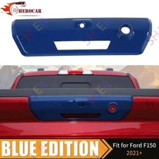 For Ford F150 2021+Accessories Blue Rear Tailgate Door Handle Decor Cover Trim