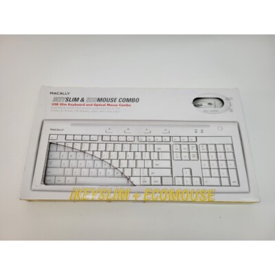 macally IKEY5COMBO Slim Keyboard and EcoMouse Combo - New in Box