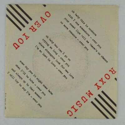 7" Single Vinyl - Roxy Music - Manifesto - S5816 - K8 - Bild 1 von 3