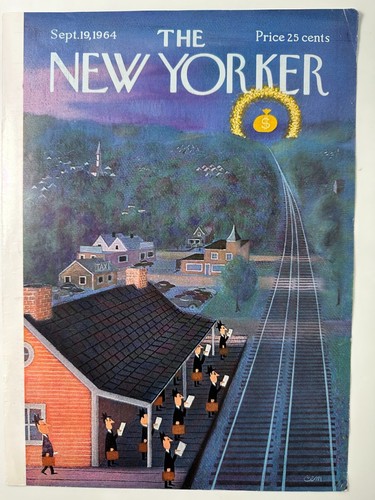 New Yorker Magazine Cover Only September 19 1964 Martin Train Station ...