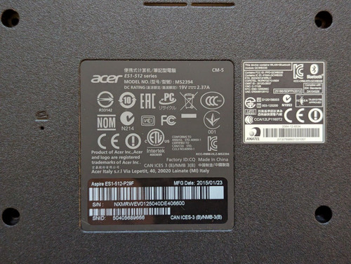 Packard Bell EasyNote MS2394 Acer Aspire ES1-512 P29F Ersatzteile Display