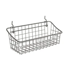 Spectrum Pegboard & Wall Mount Wire Basket Small (Industrial Gray) - Storage & O