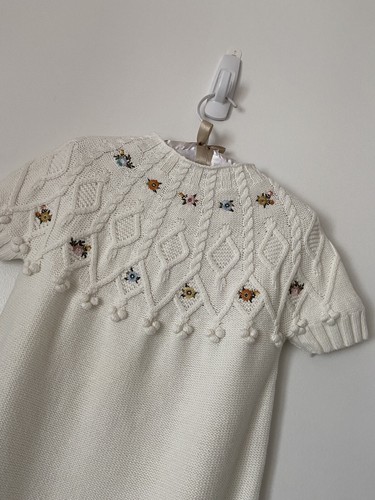 NWT Gymboree Equestrian Club Girls Floral Sweater Dress 6 White - Picture 2 of 5