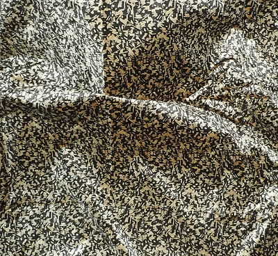 ANDREW MARTIN Blizzard brown camel small geometric viscose soft 2+ yards new