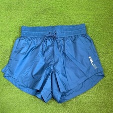 RALPH LAUREN RLX Activewear Drawstring Shorts Womens SM BLUE Rip Stop