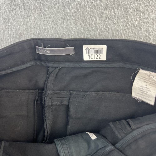 Vince Pants Womens 8 Black Stretch Skinny Zip Pocket High Rise Office Career - Picture 9 of 12