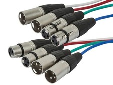 Monoprice 4-Channel XLR Male to Female Snake Cable - 20 feet, Multicolor