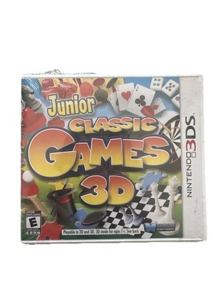 Junior Classic Games 3D (Nintendo 3DS, 2012) SEALED & NEW! *Minor Seal Tear*