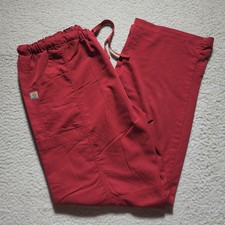 Carhartt Force Liberty Scrub Pants Red Women's Drawstring Cargo Workwear 32W