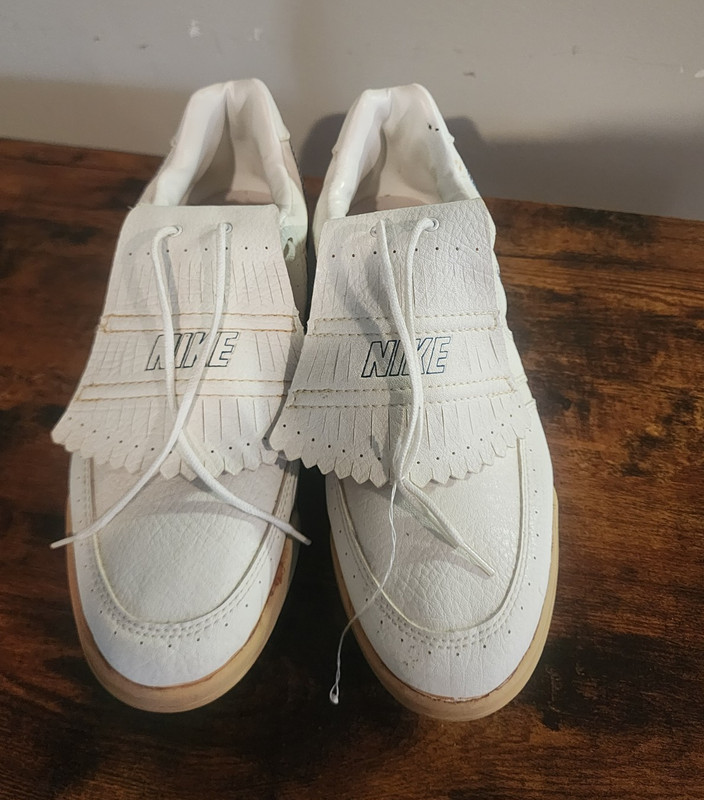 Nike 90s Vintage Golf Air Zoom Men's Spiked Golf Shoes White Leather Low Top 10M