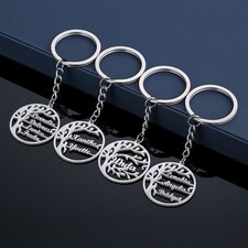Personalized Family Tree Name Key Chains for Unisex Women Custom Jewelry