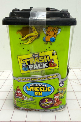 The Trash Pack Green Wheelie Bin 7.5'' Rolling Trash Can Garbage New Moose Toys