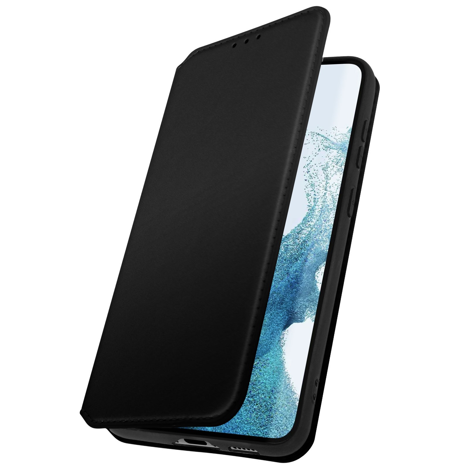 Étui portefeuille Galaxy S23+ Avizar avec protection magnétique noir