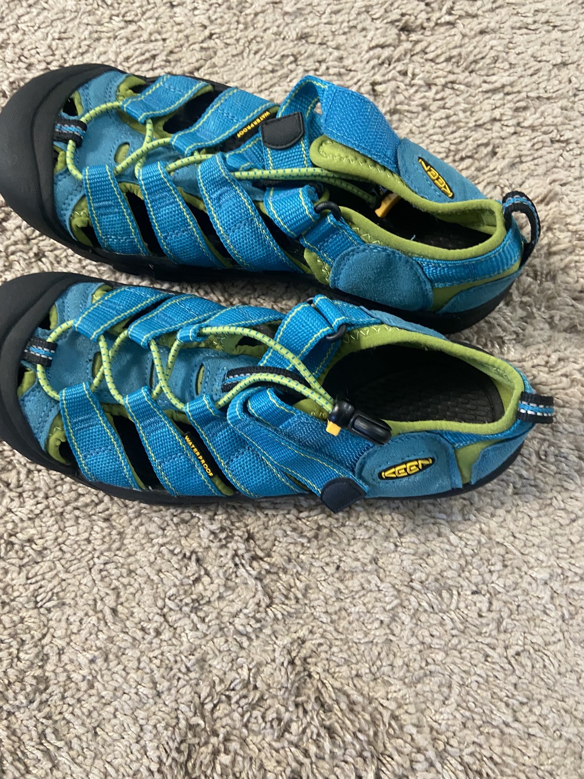 Scarpe Keen Newport H2 donna taglia 6 blu verde impermeabili sandali da trekking outdoor