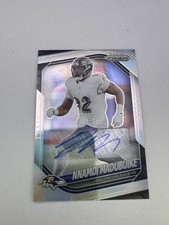 2025 Prizm Nnamdi Madubuike Silver Auto Prizm No. 22 Ravens Autograph SP