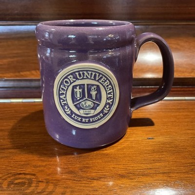 Deneen Pottery Mug Taylor University  Purple