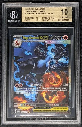 BGS 10 PRISTINE PHANTASMAL FLAMES MEGA CHARIZARD X EX SIR 125/094 🔥🔥🔥