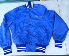 Vintage Elektra Asylum Record Label Employee Bomber Jacket Holloway Large Blue