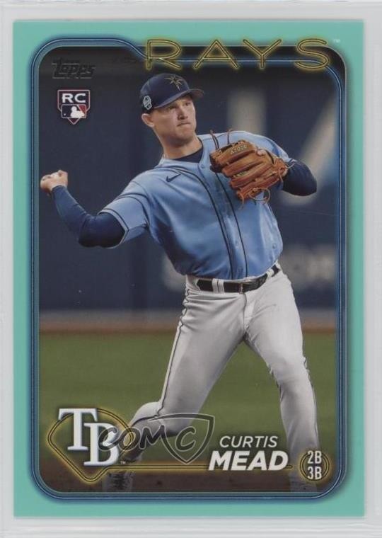 2024 Topps Series 1 Aqua Curtis Mead #82 Rookie RC 11oh