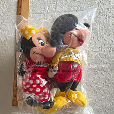 Disney Store Mini Bean Bag Plush Set Mickey Mouse Minnie 2001 MPN 05624