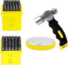 76Pcs Metal Stamping Kit 1/4"6mm Font Uppercase And1/8"3mm Lowercase Letter a...