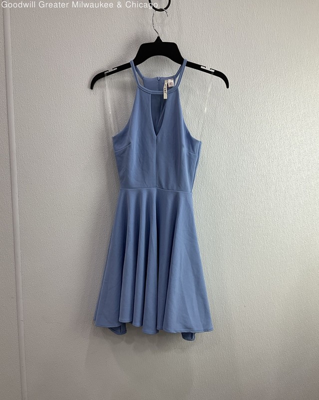 NWT Francesca Blue Halter Dress Size XXS