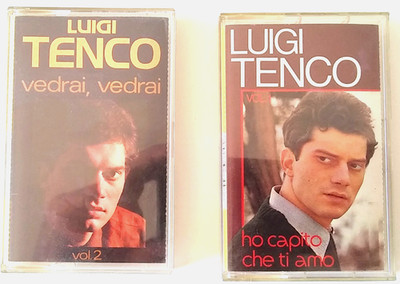 LUIGI TENCO 2 MUSIKKASSETTEN DU WIRST SEHEN - ICH HABE VERSTANDEN, DASS ICH DICH LIEBE