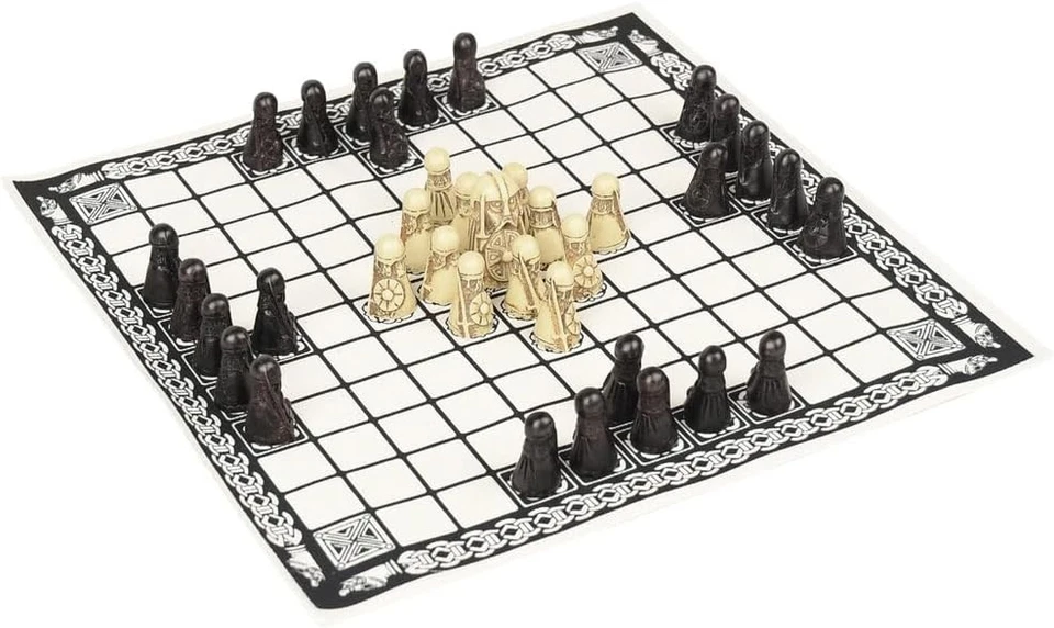 Viking Chess Set with Cloth Board and Resin Pieces - 2 Player Strategy Game - image 2 of 4