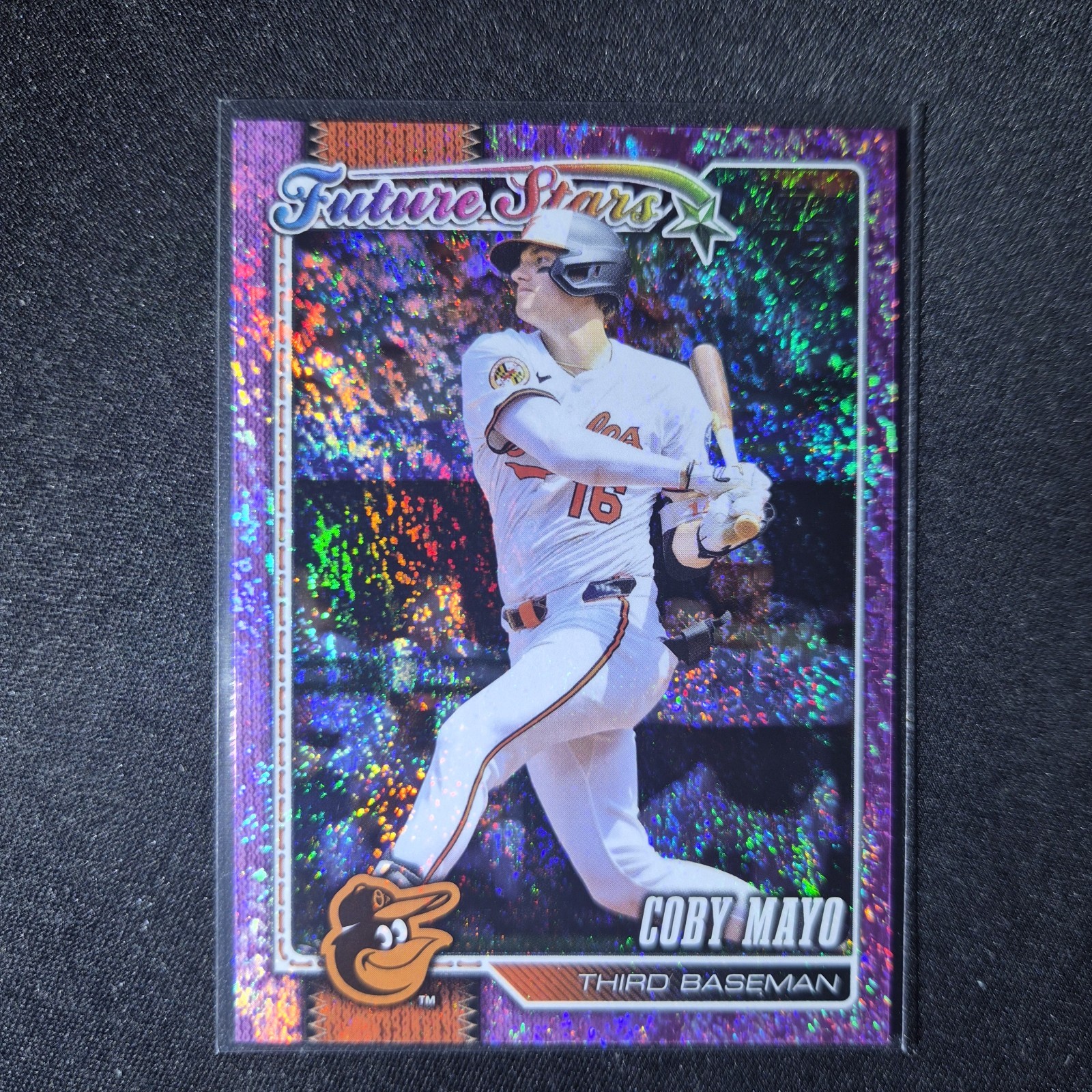 Coby Mayo Future Stars 2026 Topps Series 1 Pink Holo Foil #72 Baltimore Orioles