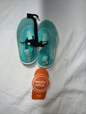 WONDER NATION Toddler Girls Kids Size 7-8 Water Shoes Mesh Mint