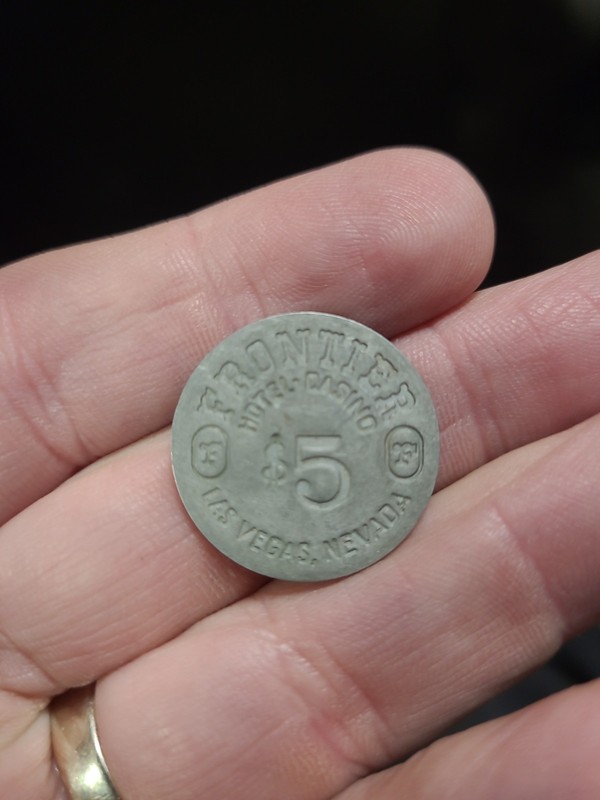 Frontier Hotel and Casino Las Vegas Nevada $5 Coin Vintage