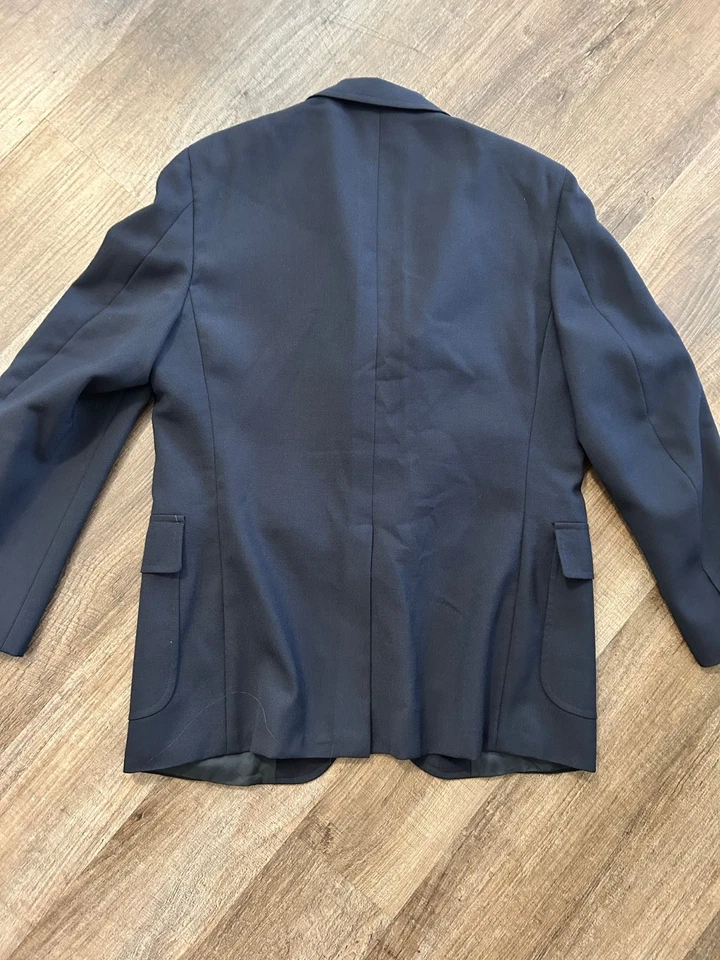 Brooks Brothers vintage union made blue wool hopsack 3 button blazer jacket 42R - Image 4 of 4