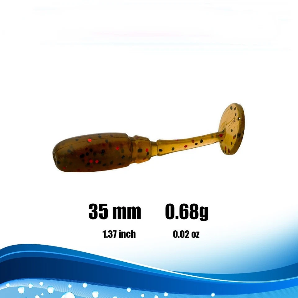 40 Stück Soft Angelköder 35 mm 0,7 g Crappie Barsch Forelle Zander Maden... - Bild 2 von 4