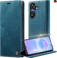 HandyhüLle FüR Samsung Galaxy A57 5G HüLle Mit Schutzfolie, [Kartenfach] [S