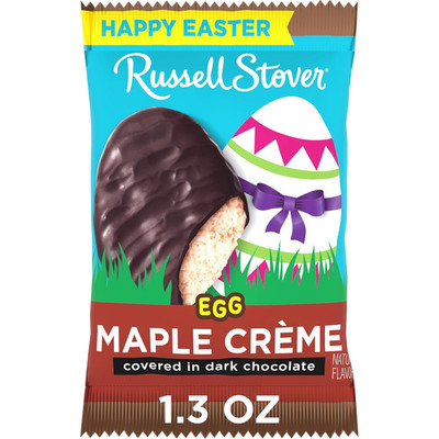 Russell Stover Easter Maple Creme Dark Chocolate Easter Egg, 1.3 oz Pack of 18