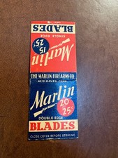 Matchbook cover - Marlin Razor Blades - M117 - comb. ship!