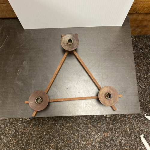 Vintage Anri Form Mid Century Modern 1960’s Teak Triangle Shape Candle Holder - Picture 13 of 24